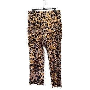 Juicy Couture Leopard Velvour Wideleg Pants Casual Fall  Winter Animalprint